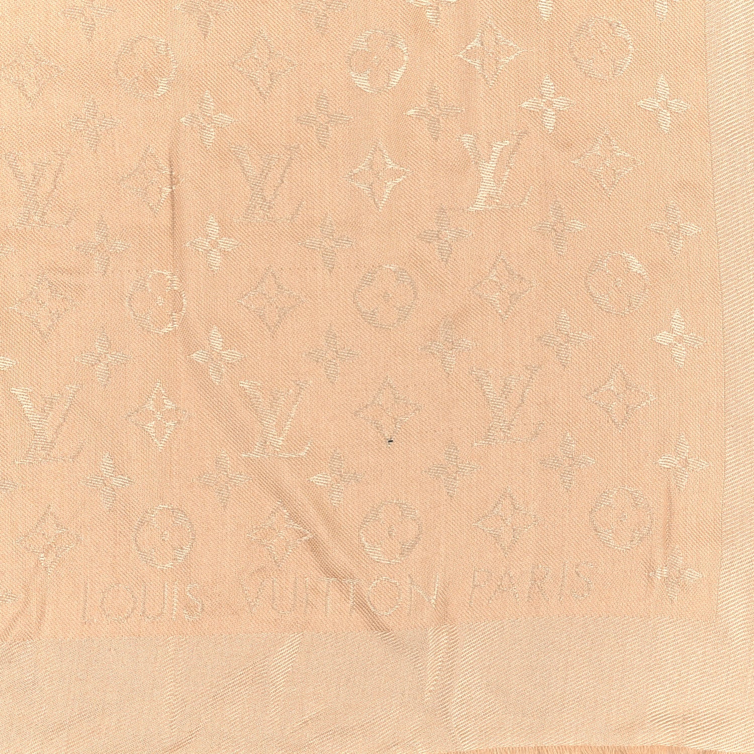 Louis Vuitton Silk Wool Monogram Shawl Dune 2 of 3