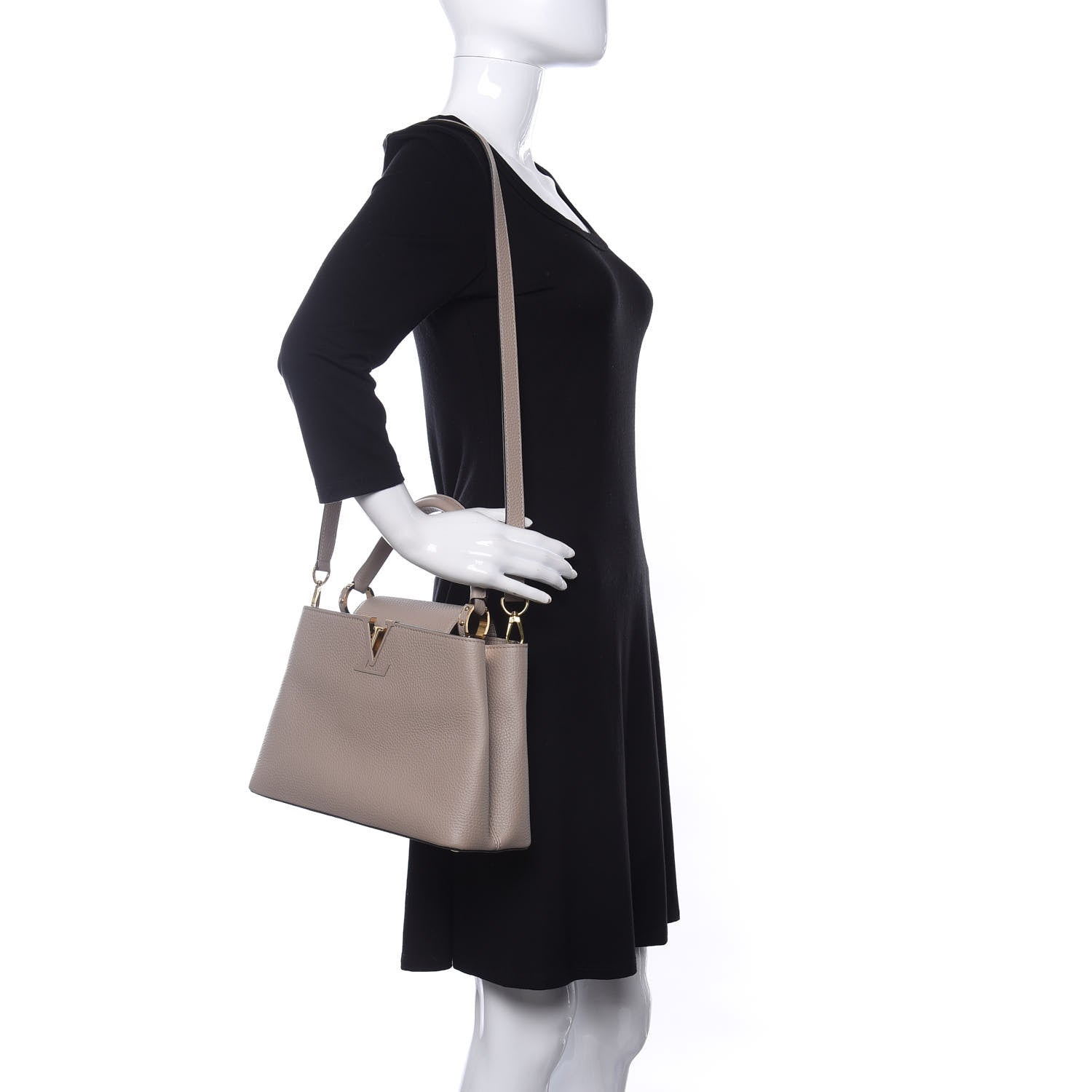 Louis Vuitton Taurillon Capucines PM Galet 2 of 9