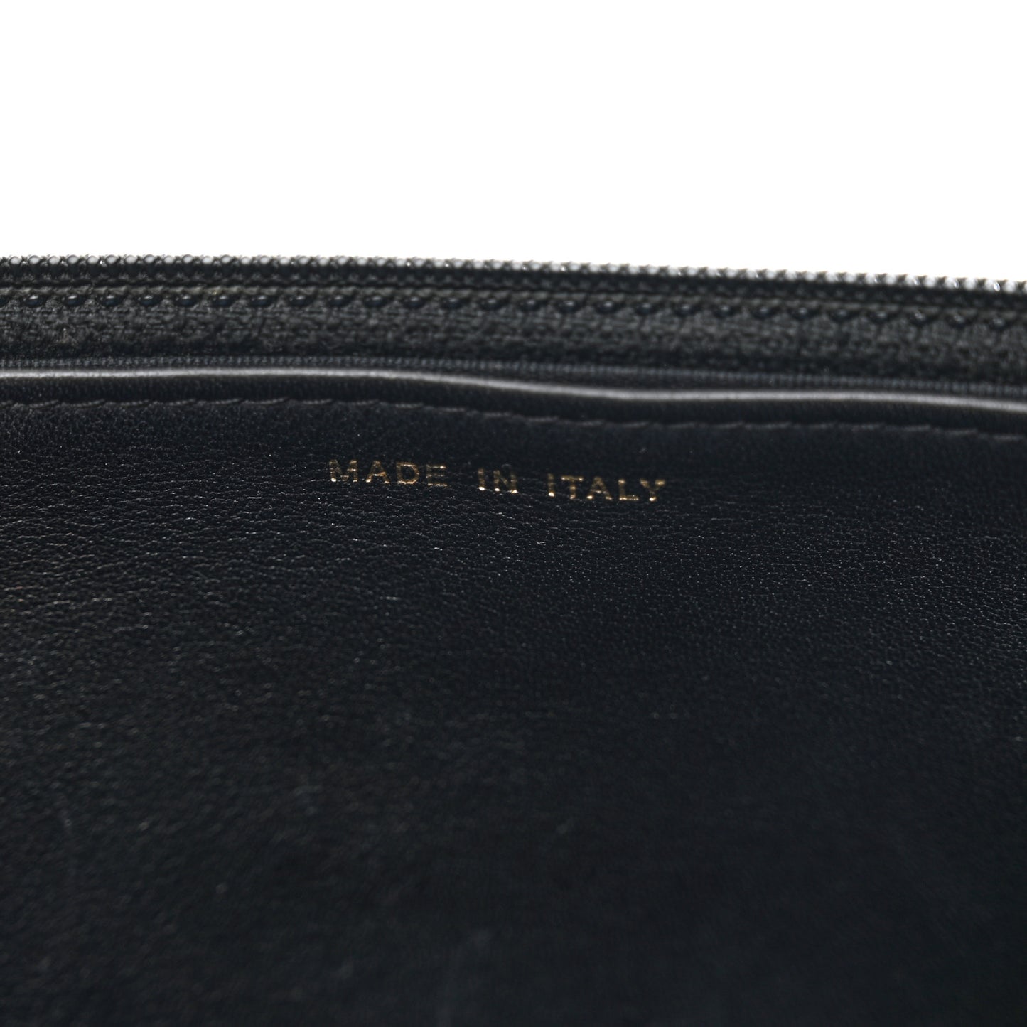 Metallic Goatskin Lambskin Boy Wallet on Chain WOC Black Gold
