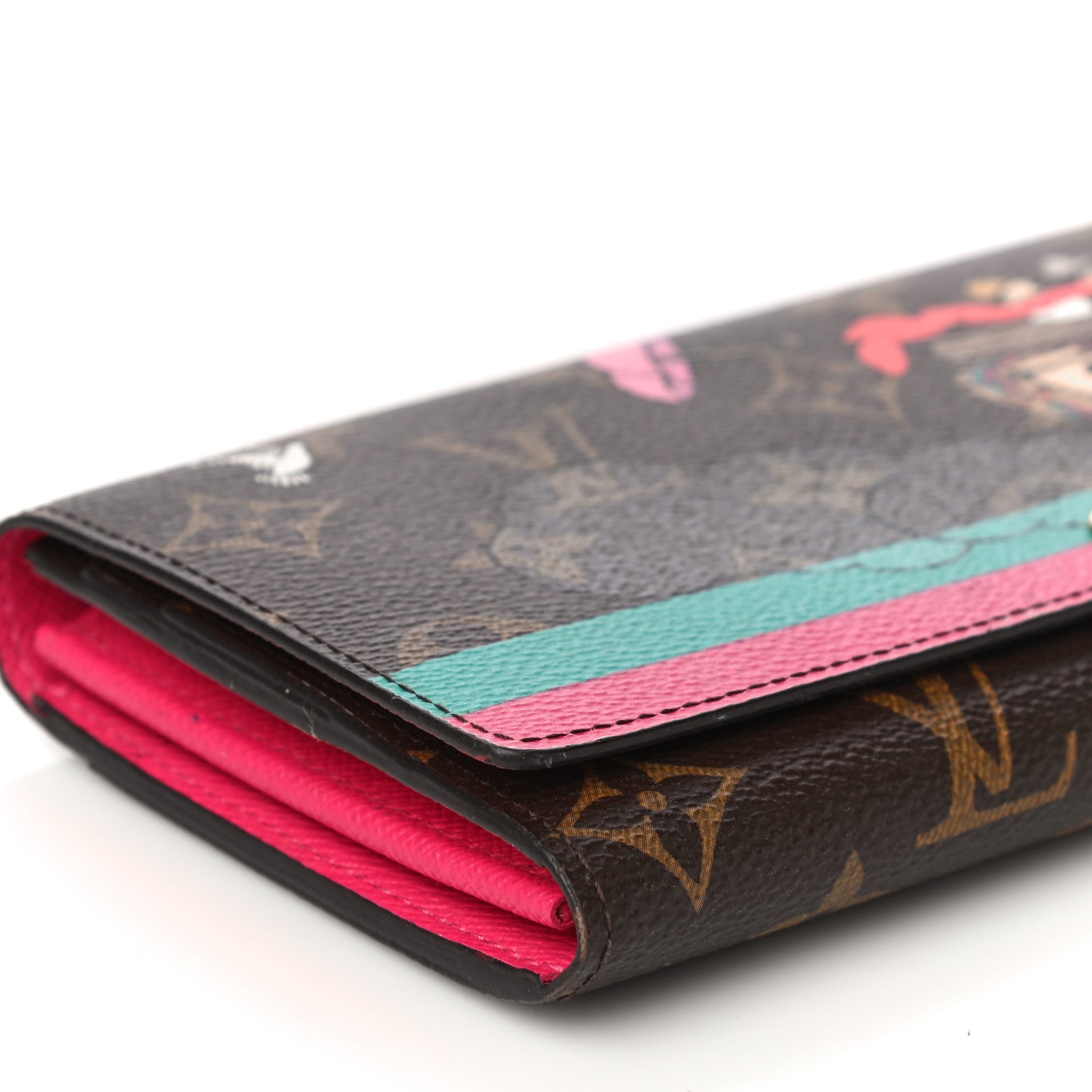 Louis Vuitton Monogram 2015 Christmas Animation Sarah Wallet Hibiscus 8 of 13