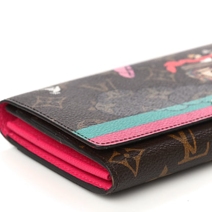 Louis Vuitton Monogram 2015 Christmas Animation Sarah Wallet Hibiscus 8 of 13