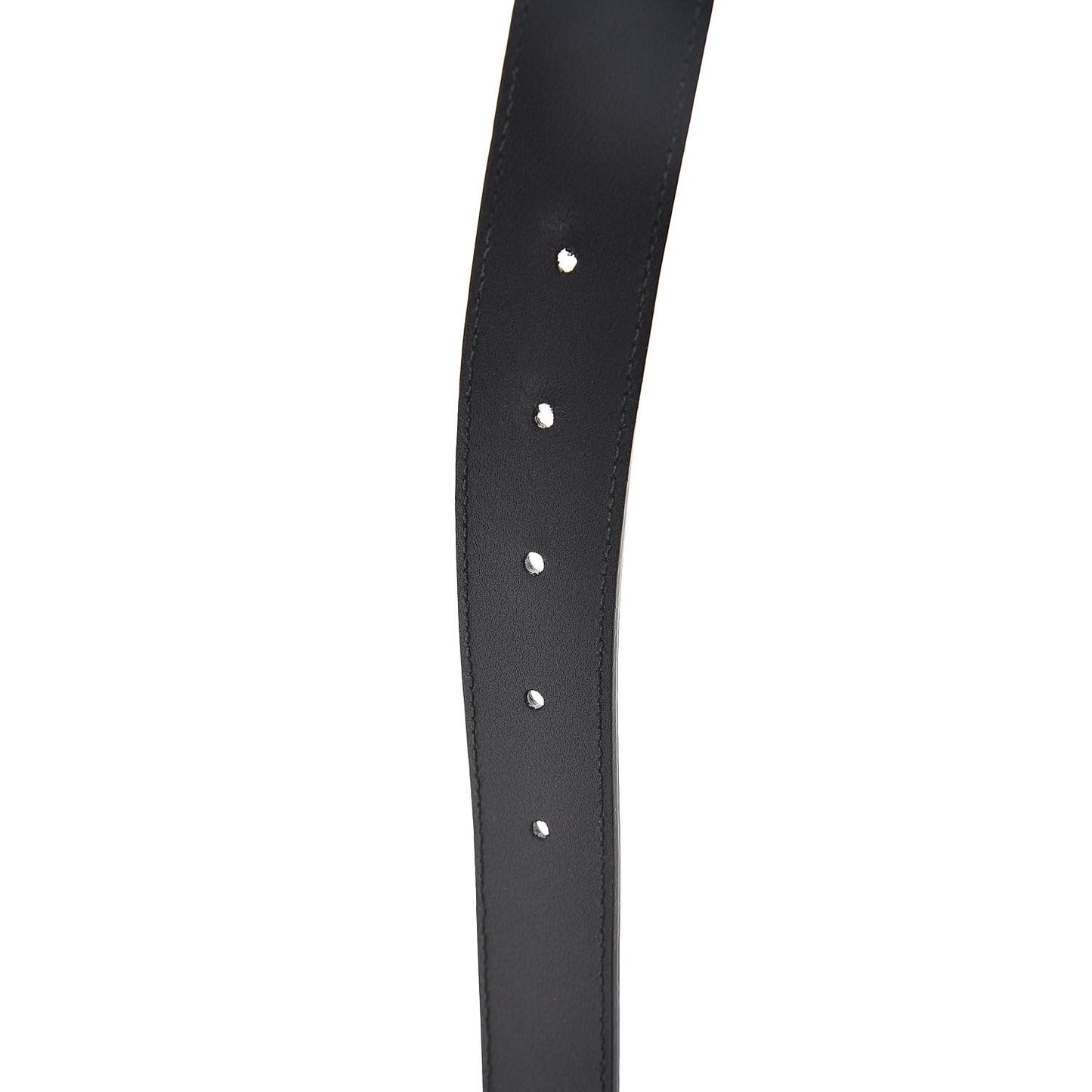 Pebbled Calfskin Logo Belt 100 40 Black