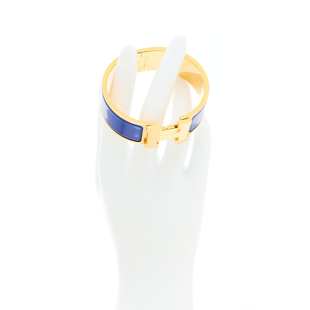 Enamel Wide Clic Clac H Bracelet PM Bleu Royal