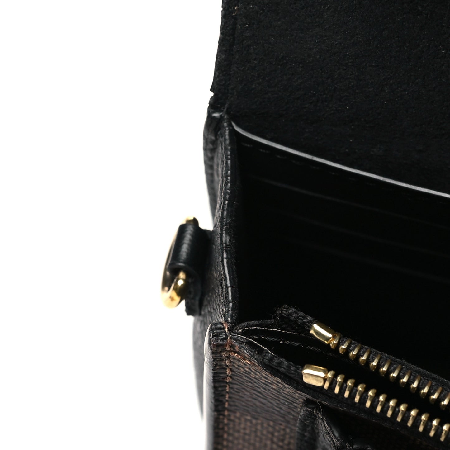Damier Ebene Vavin Chain Wallet Black