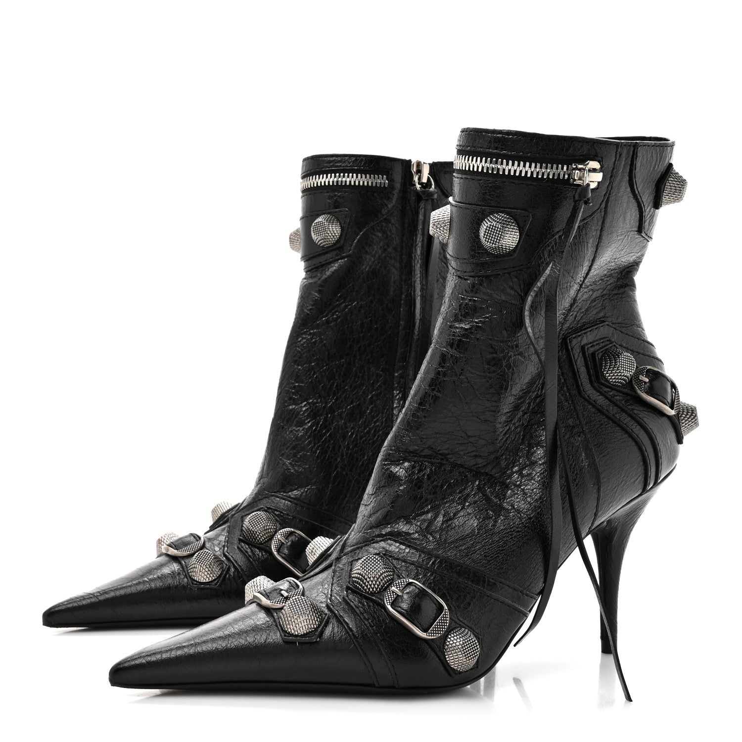 Balenciaga Agneau Arena Cagole 90mm Ankle Boots 37 Black 4 of 9
