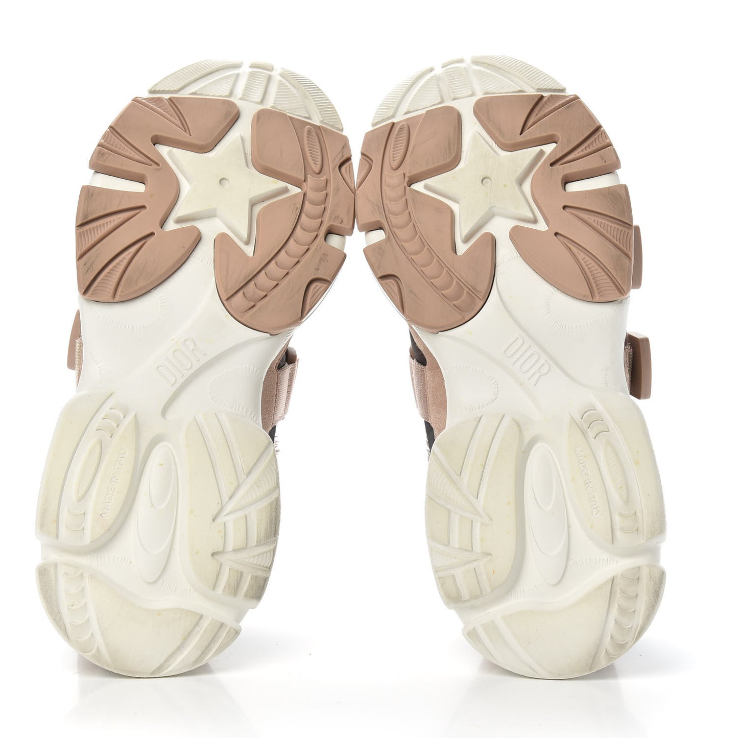 Technical Fabric Nylon Camouflage Womens D-Wander Sneakers 39.5 Nude
