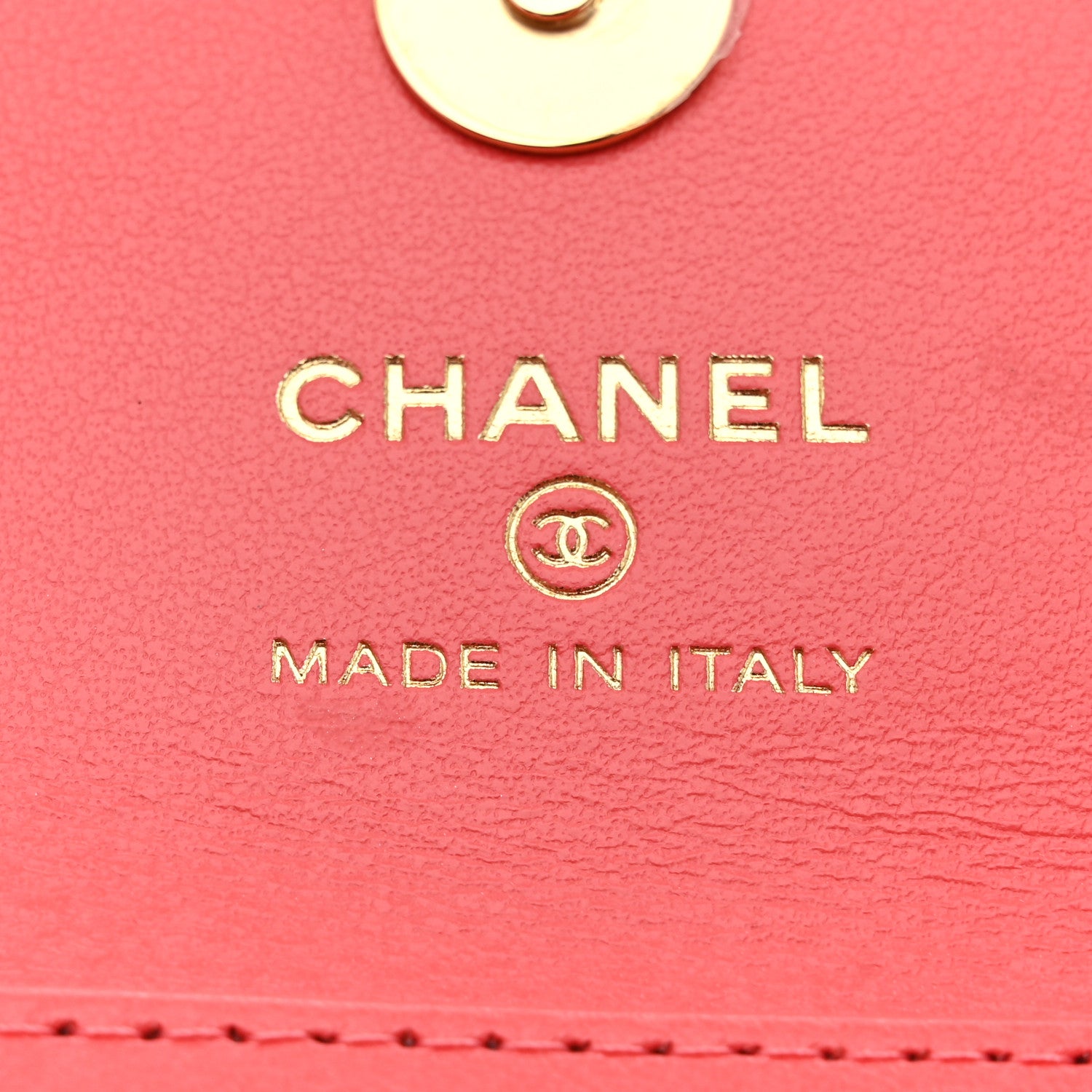 Chanel Shiny Lambskin Quilted Card Holder On Chain Pink 6 of 11