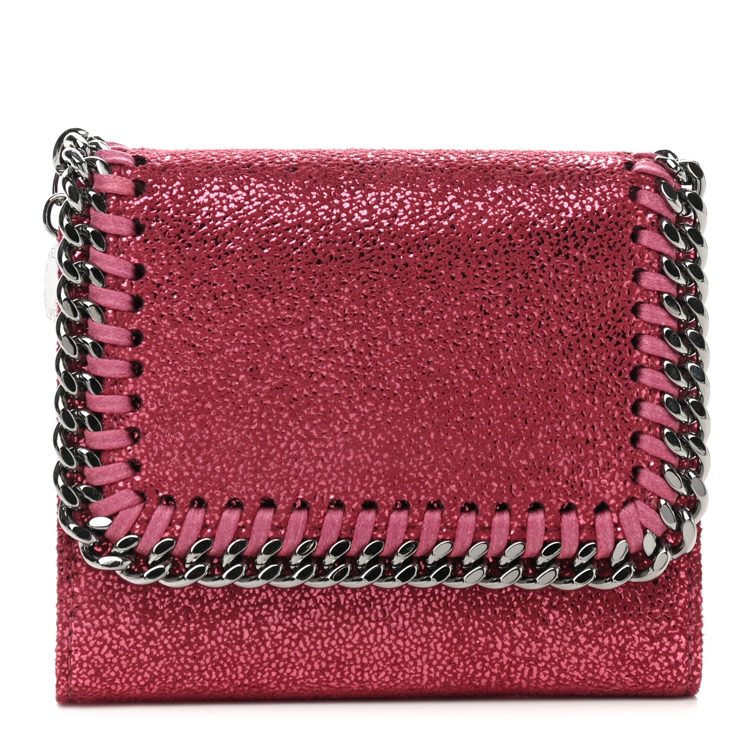 Stella McCartney Shaggy Deer Small Falabella Flap Wallet Pink 1 of 9