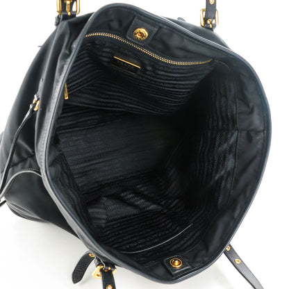 Prada Saffiano Tessuto Nylon Tote Black 5 of 9