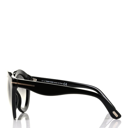 Tom Ford Acetate Chiara Round Sunglasses TF359 Black 3 of 5