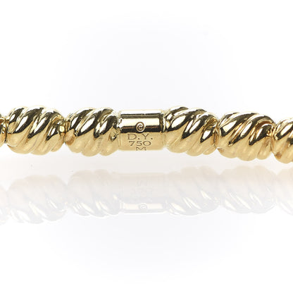David Yurman 18K Yellow Gold Diamond Petite Pave Flex Bracelet 4 of 4
