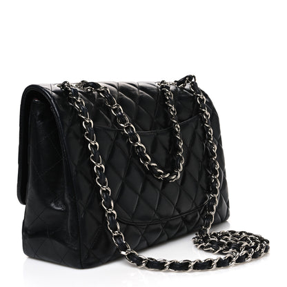Chanel Lambskin Quilted Jumbo Single Flap Black 3 of 10