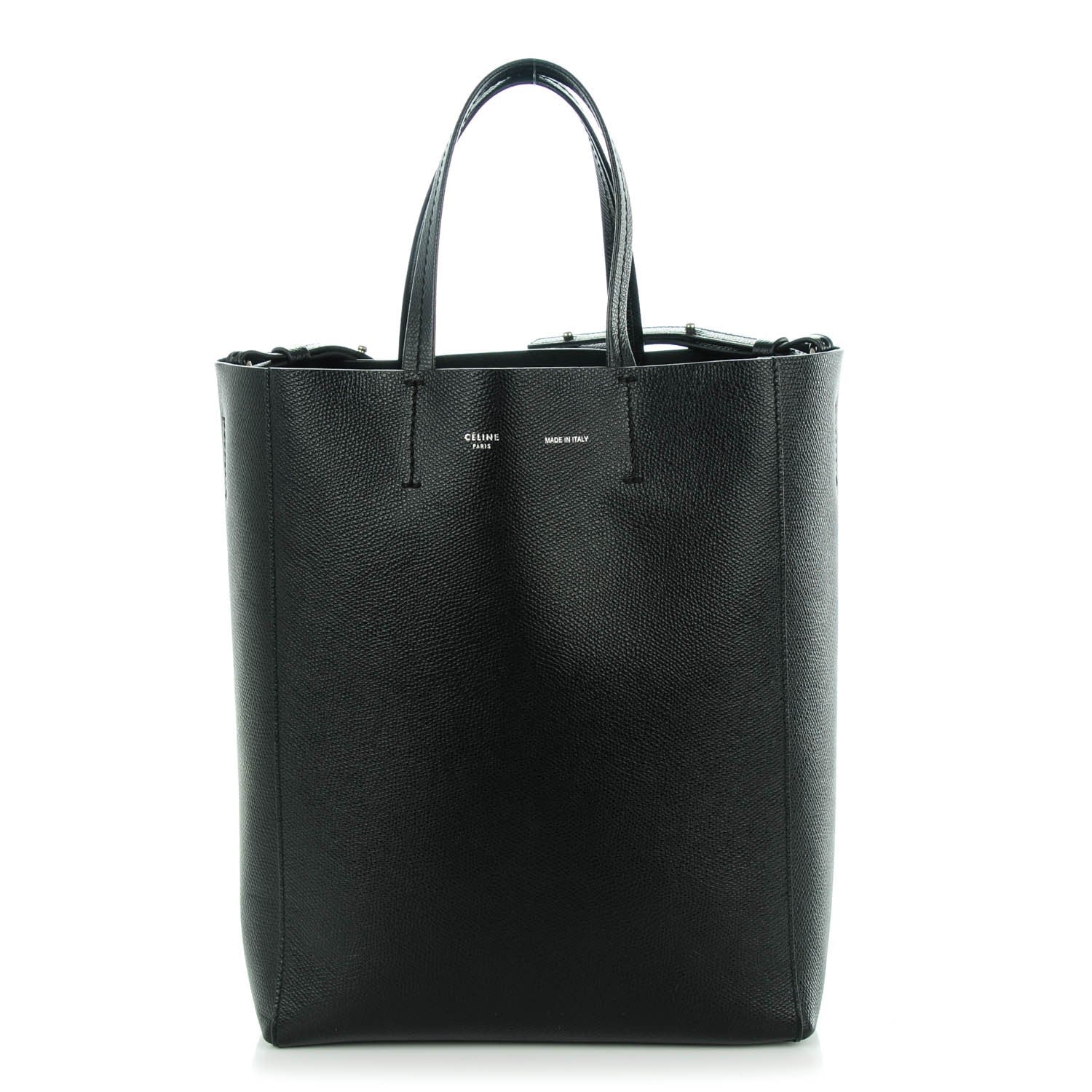 Celine Grained Calfskin Small Vertical Cabas Black 1 of 8