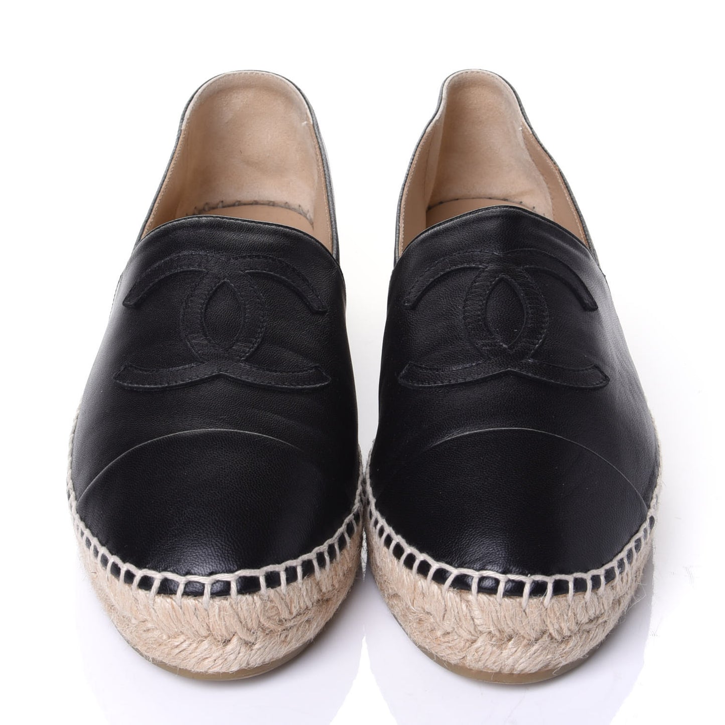 Lambskin CC Espadrilles 40 Black