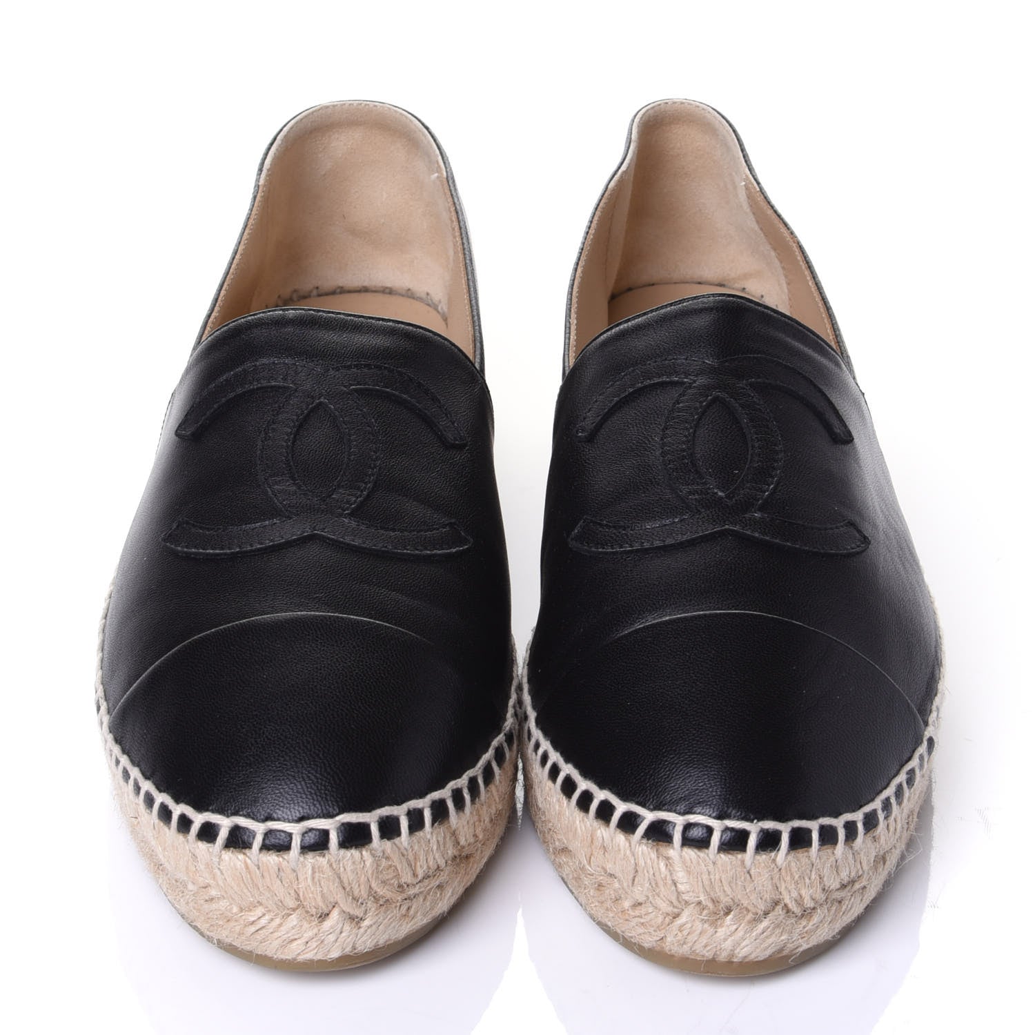 Chanel Lambskin CC Espadrilles 40 Black 4 of 10