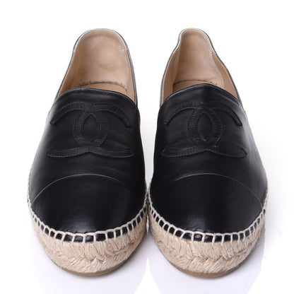 Chanel Lambskin CC Espadrilles 40 Black 4 of 10