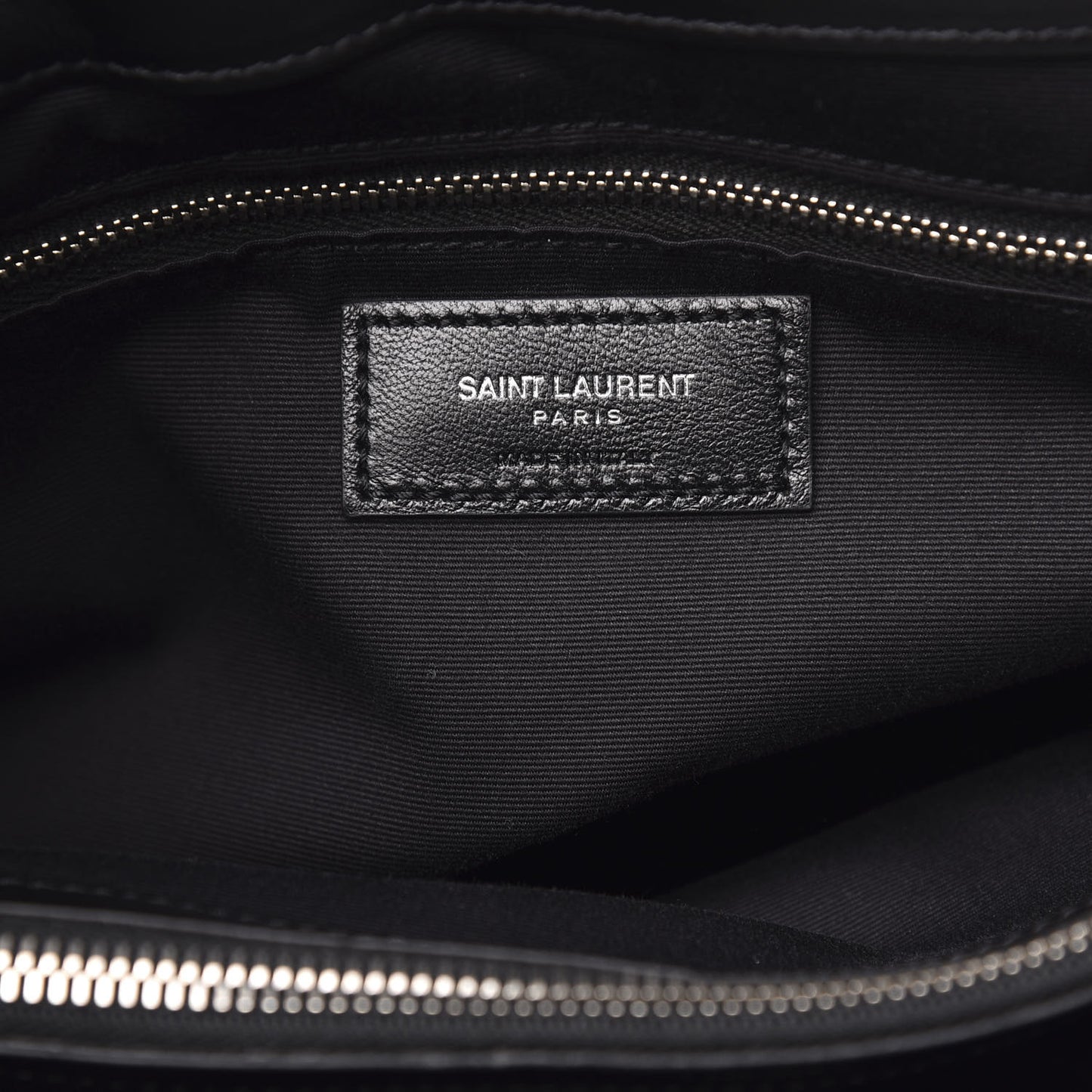 Calfskin Y Quilted Monogram Large Loulou Chain Satchel Black