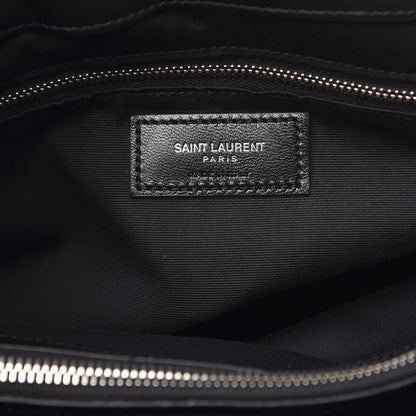 Saint Laurent Calfskin Y Quilted Monogram Large Loulou Chain Satchel Black 7 of 11