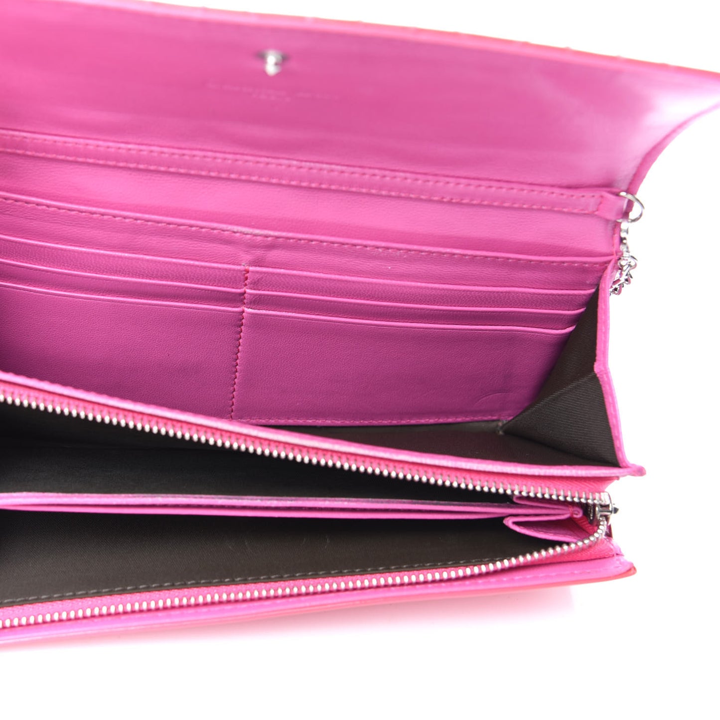 Patent Cannage Rendezvous Chain Wallet Coral