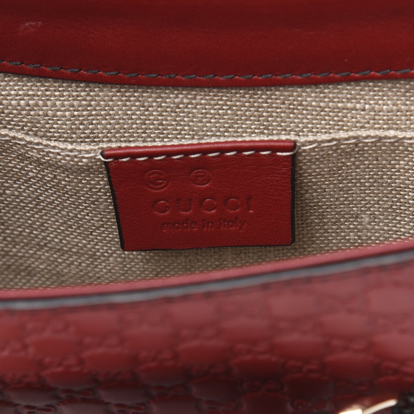 Soft Microguccissima Mini Emily Chain Shoulder Bag Rosso