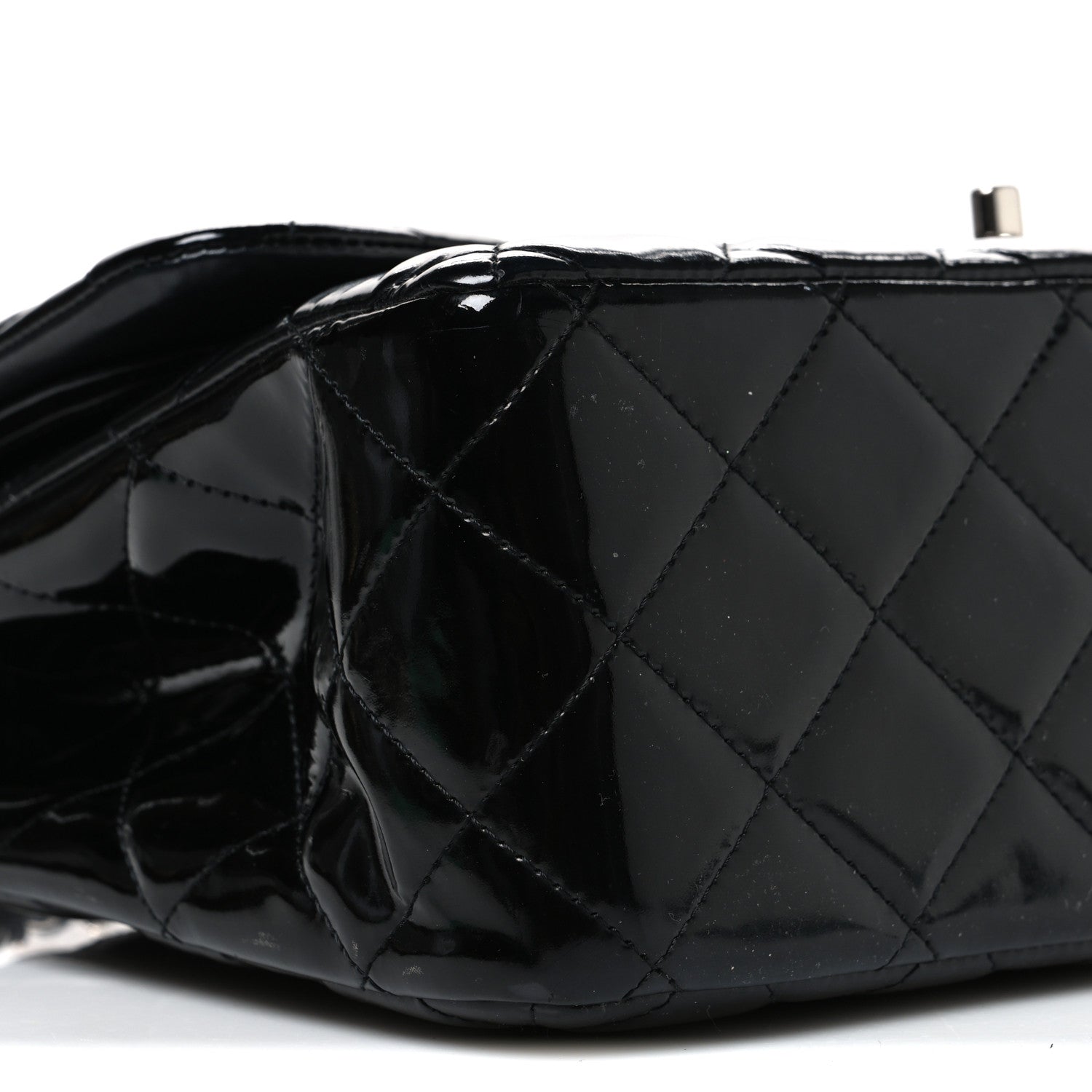 Chanel Patent Quilted Jumbo Double Flap Black 8 of 9