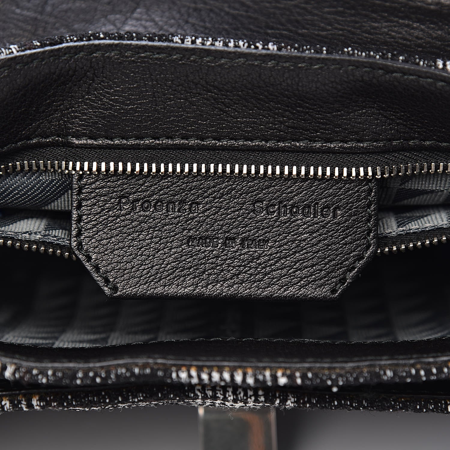 Proenza Schouler Jacquard Plaid Tiny PS1 Satchel Black White 6 of 10