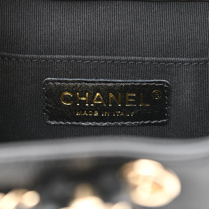 Chanel Glazed Aged Calfskin Quilted Small Duma Drawstring Backpack Black 6 of 10