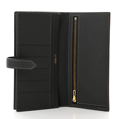 Hermes Epsom Horseshoe Bearn Gusset Wallet Rubis Graphite 5 of 8