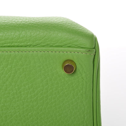 Hermes Taurillon Clemence Kelly Retourne 32 Vert Cru 34 of 41