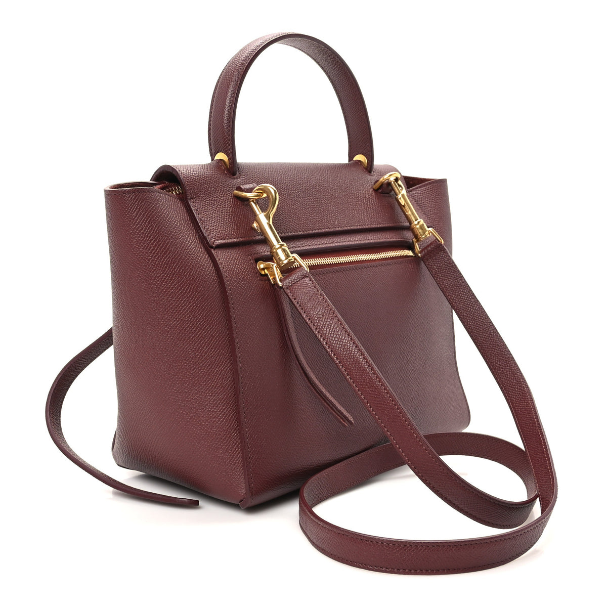 Grained Calfskin Micro Belt Bag Plum