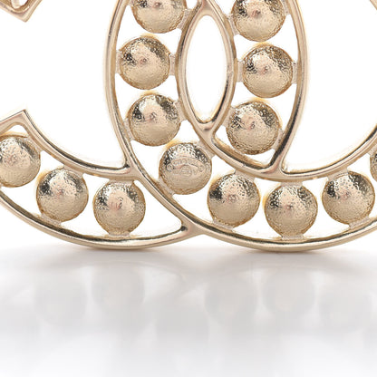 Chanel Pearl CC Brooch Light Gold 4 of 4