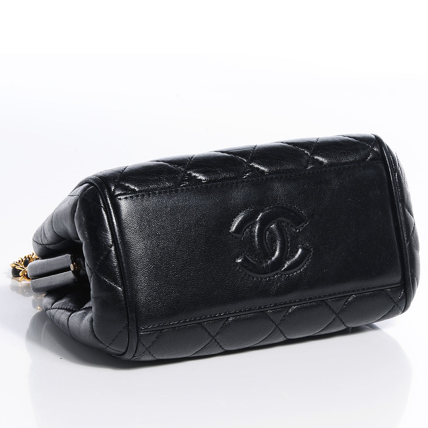 Chanel Lambskin Quilted Framed Evening Bag Black 4 of 8