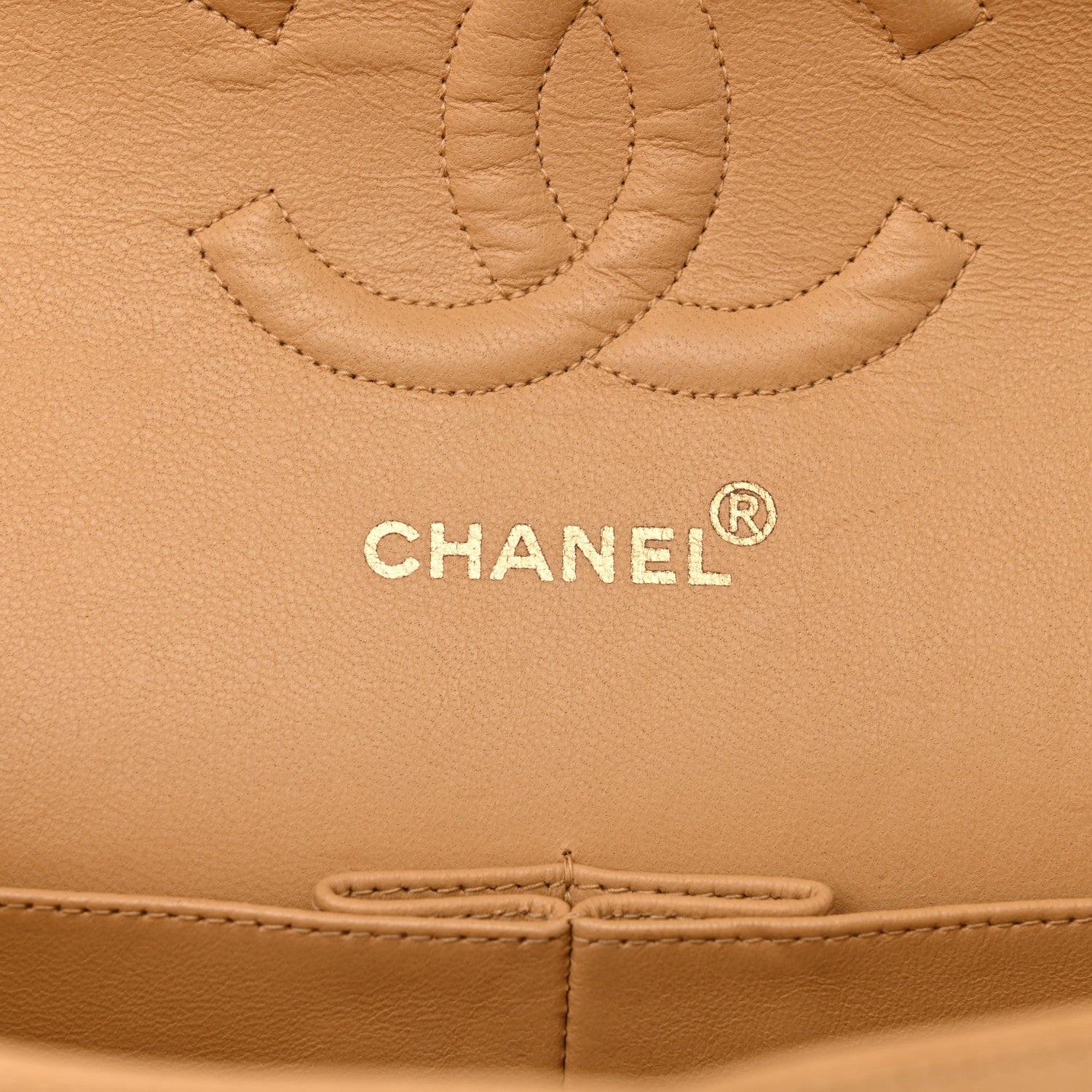 Chanel Lambskin Quilted Medium Double Flap Beige 6 of 14