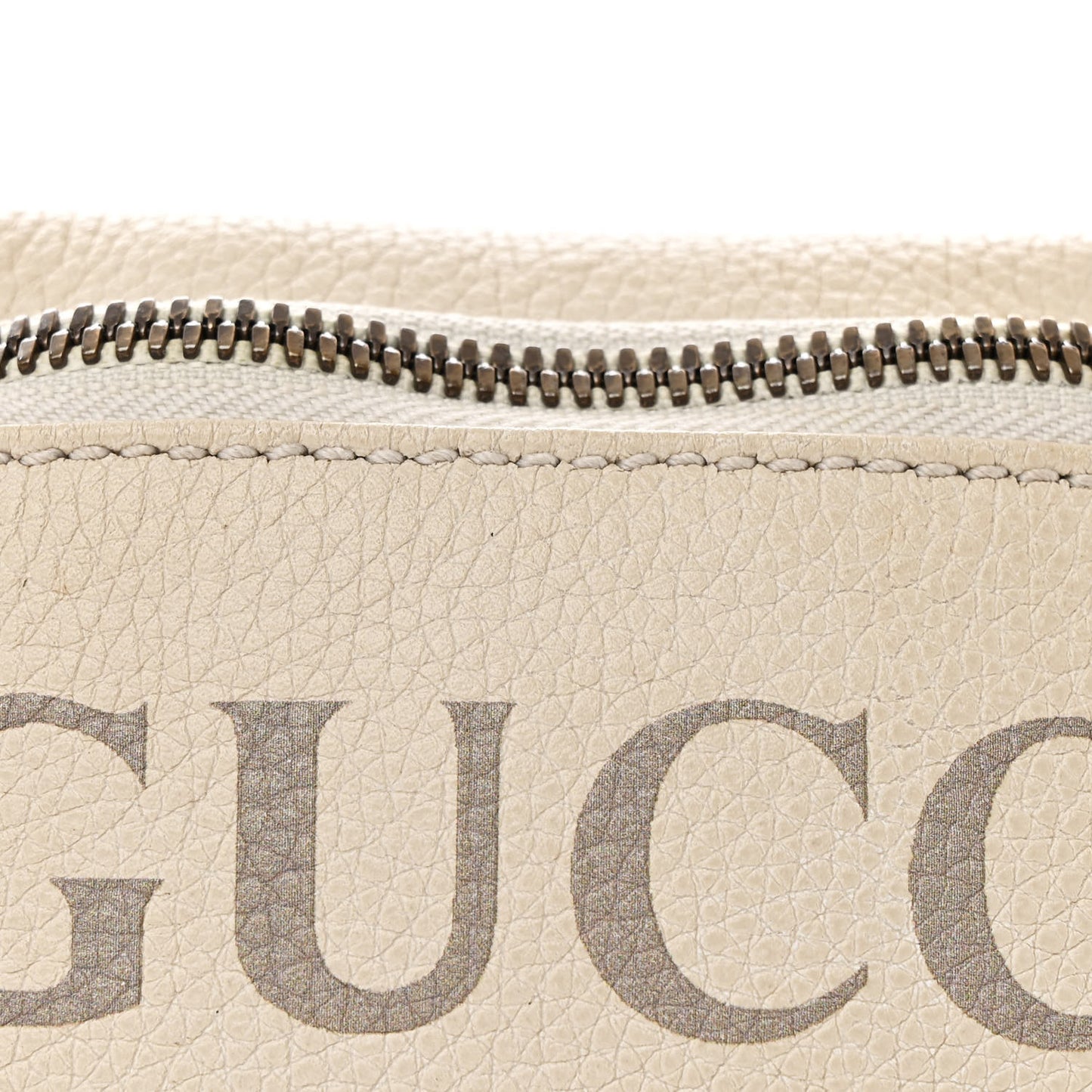Grained Calfskin Small Logo Belt Bag White