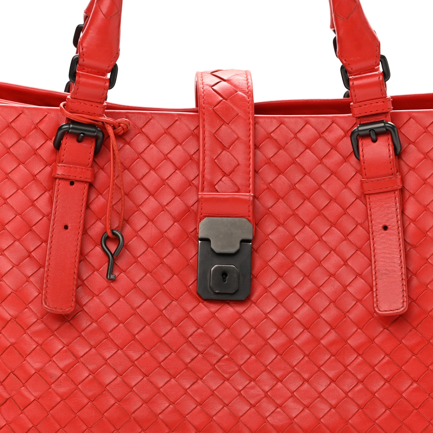 Bottega Veneta Nappa Intrecciato Medium Roma Tote Red 10 of 17