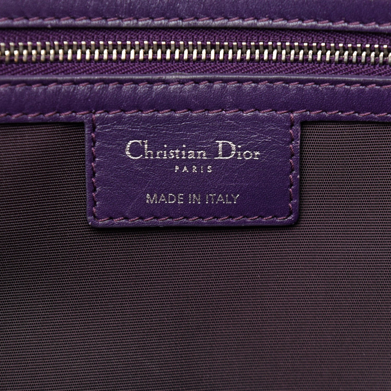 Christian Dior Coated Canvas Cannage Medium Panarea Tote Purple 6 of 11