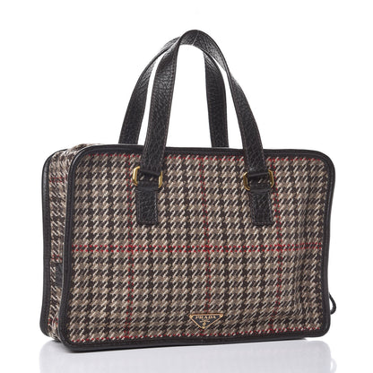 Prada Tweed Satchel Ebano 3 of 8