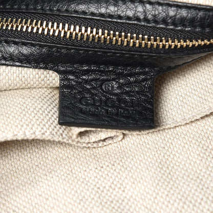 Gucci Pebbled Calfskin Medium Soho Chain Shoulder Bag Black 8 of 9
