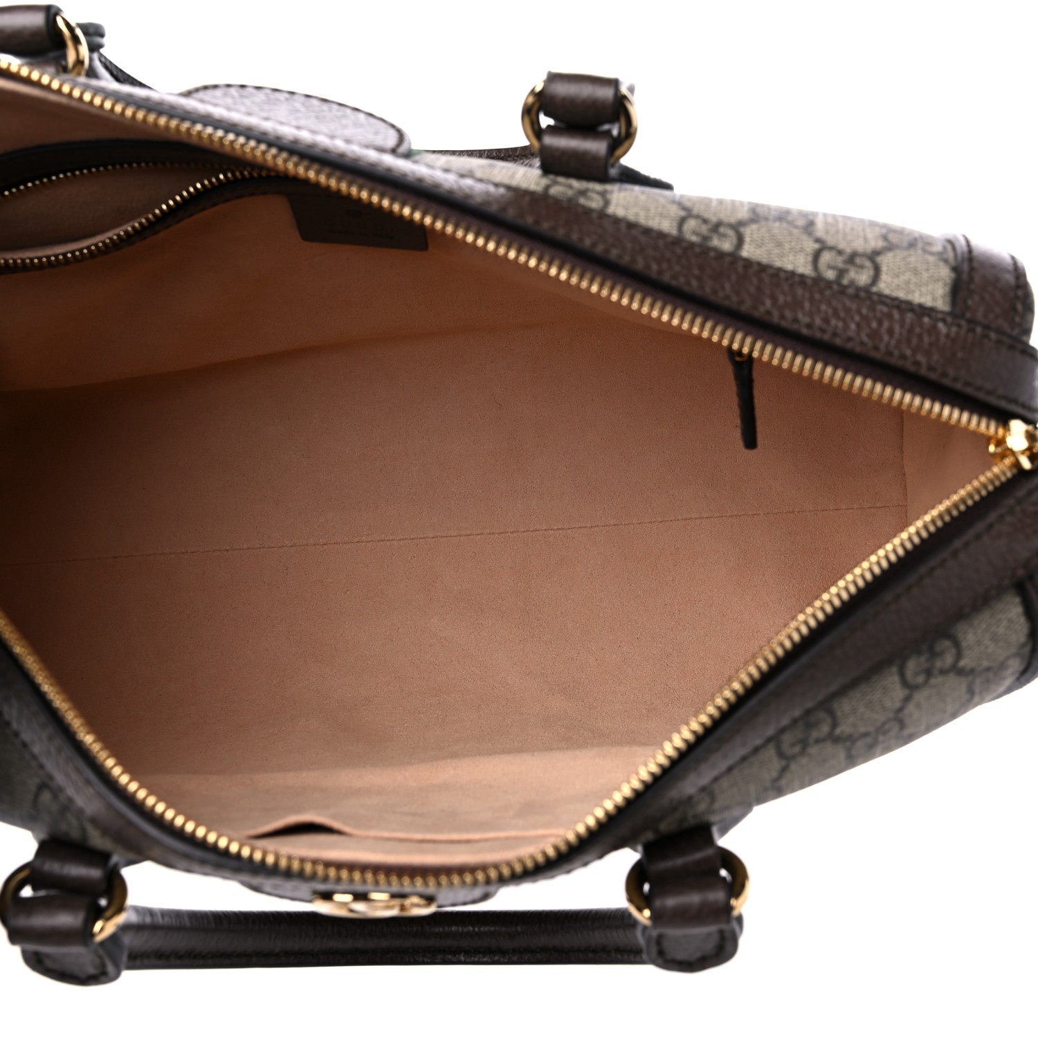 Gucci GG Supreme Monogram Web Medium Ophidia Boston Brown 5 of 9