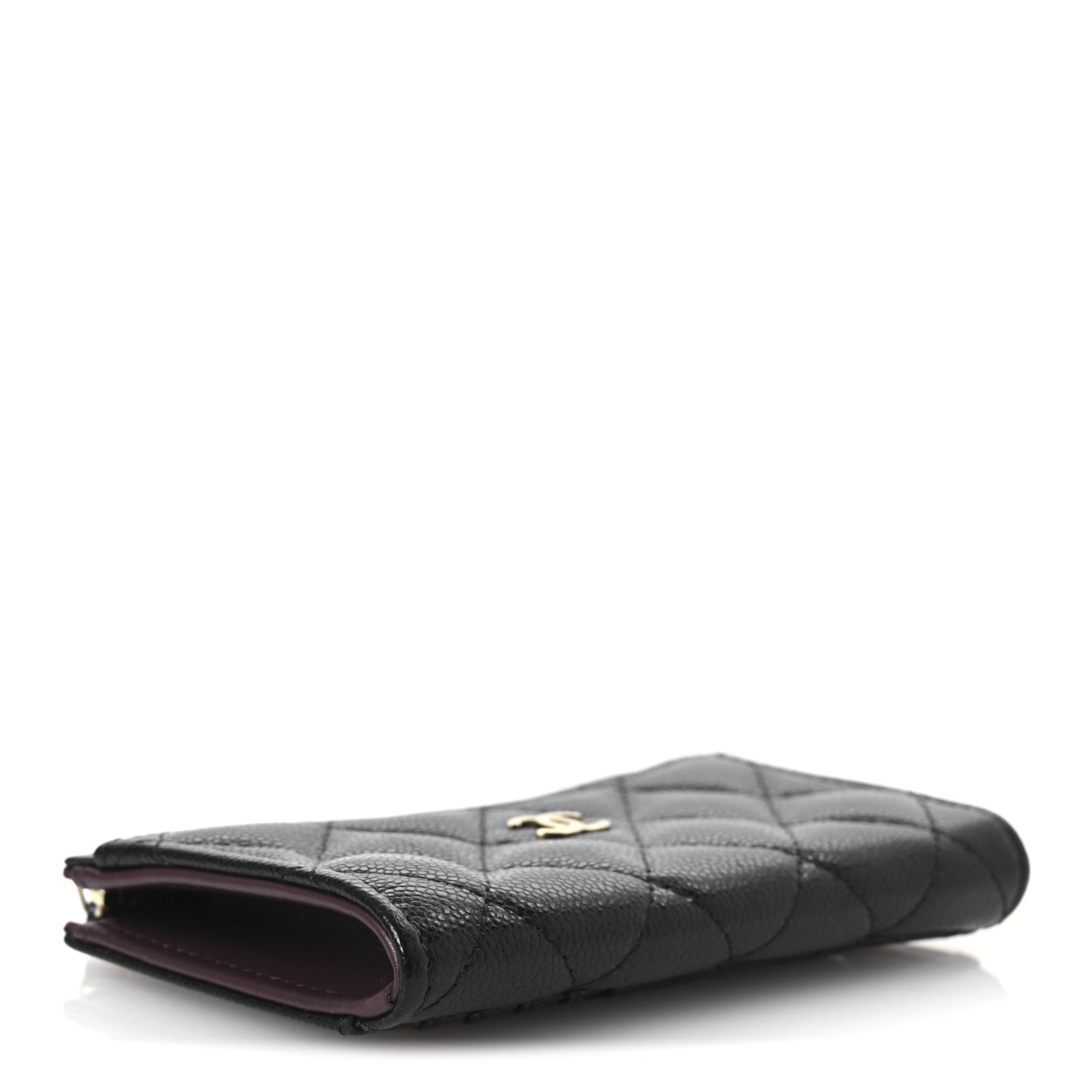 Chanel Caviar Quilted CC Zip Around Card Holder Black 4 of 7