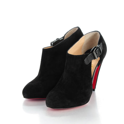 Christian Louboutin Suede Seferme 100 Ankle Boots 36 Black 3 of 7