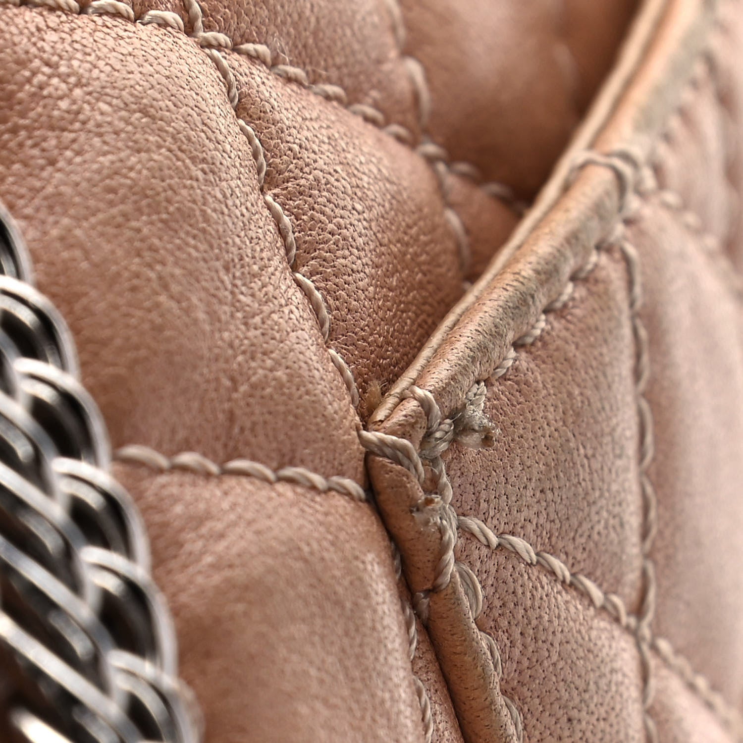 Chanel Lambskin Quilted Medium Bijoux Chain Double Flap Beige 12 of 14