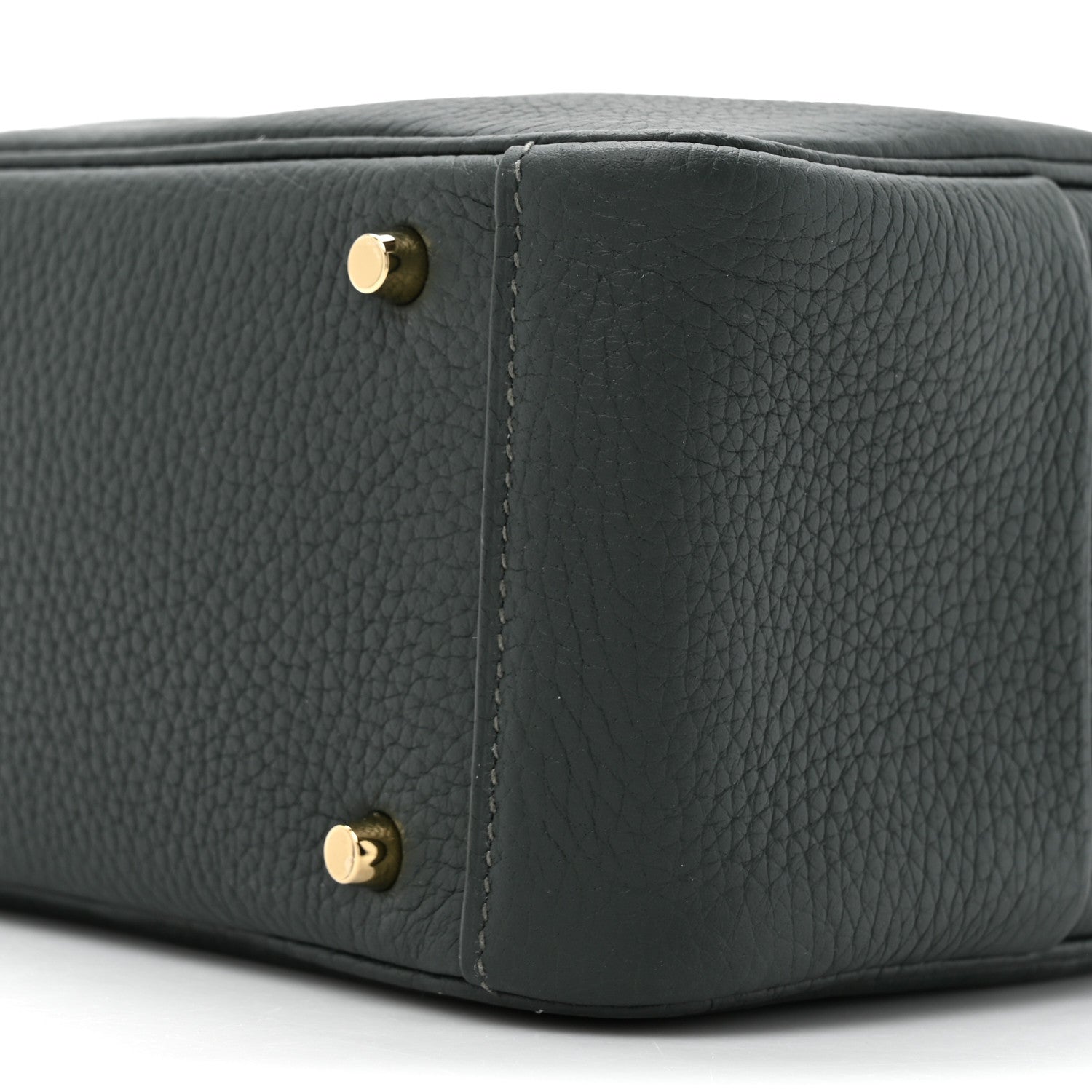 Hermes Taurillon Clemence Mini Lindy 20 Vert Fonce 9 of 11