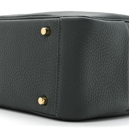 Hermes Taurillon Clemence Mini Lindy 20 Vert Fonce 9 of 11