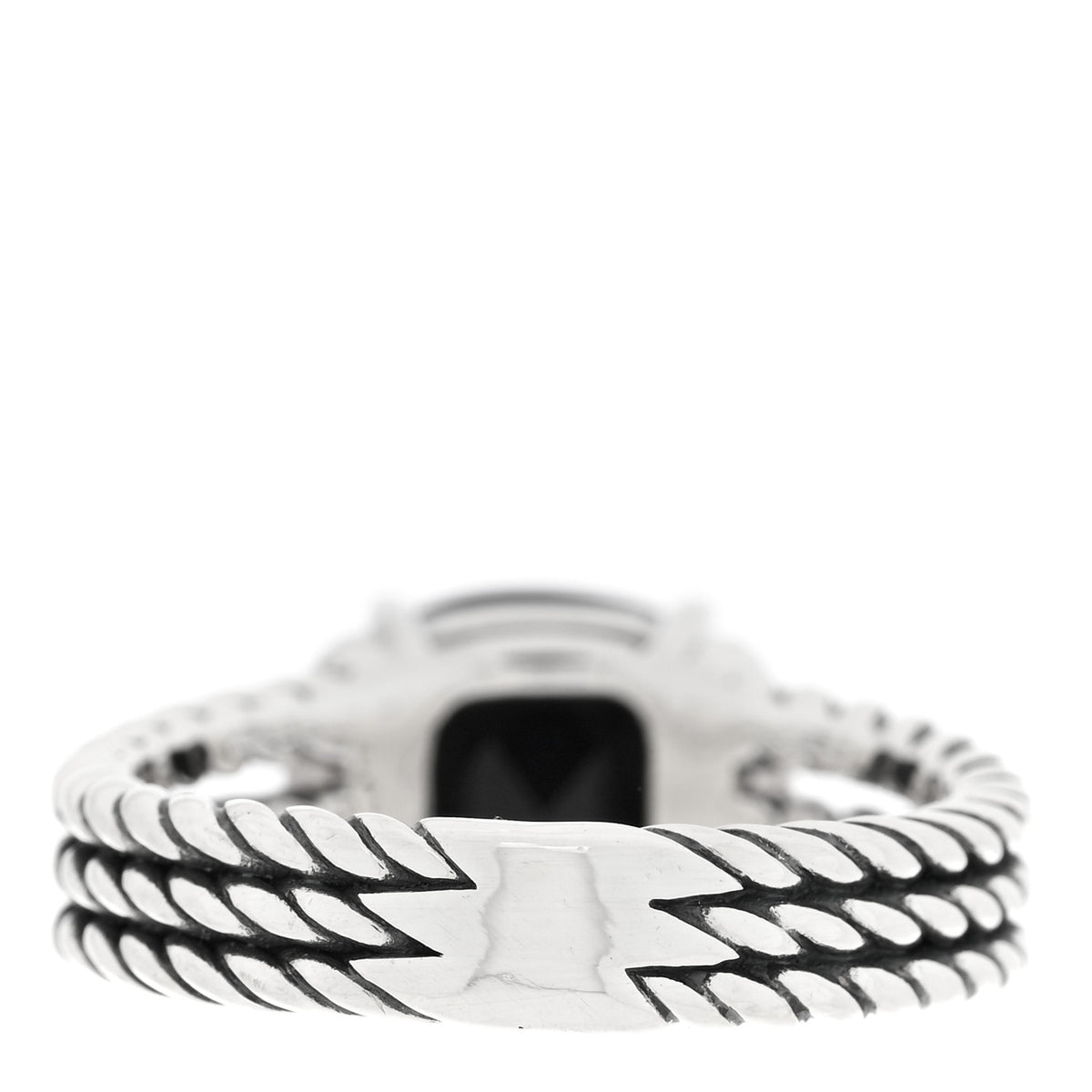 Sterling Silver Diamond Black Onyx 10mm Petite Wheaton Ring 56 7.5