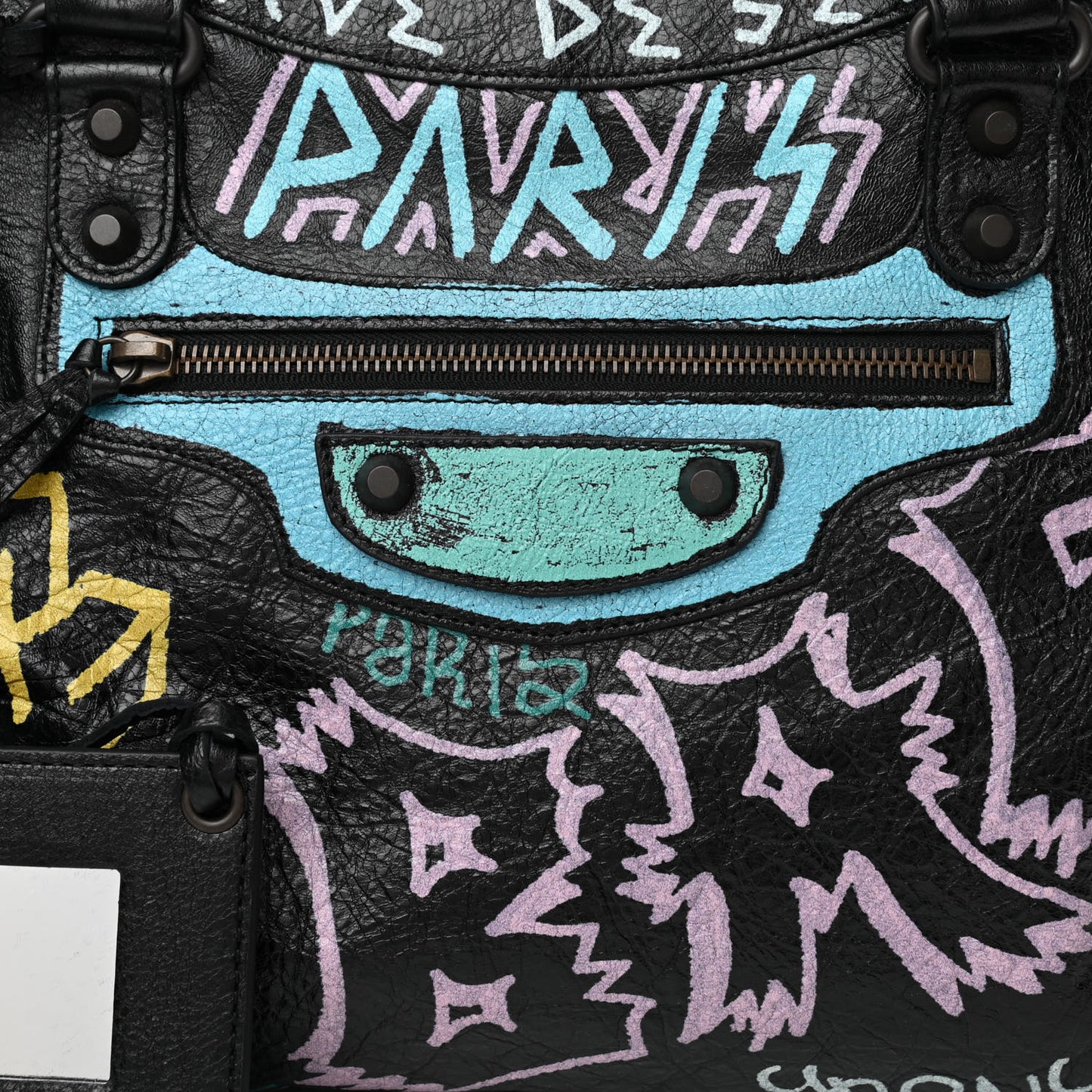 Agneau Graffiti All Over Classic Hardware City Black Multicolor