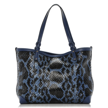 Gucci Python Medium Craft Tote Blue 1 of 9