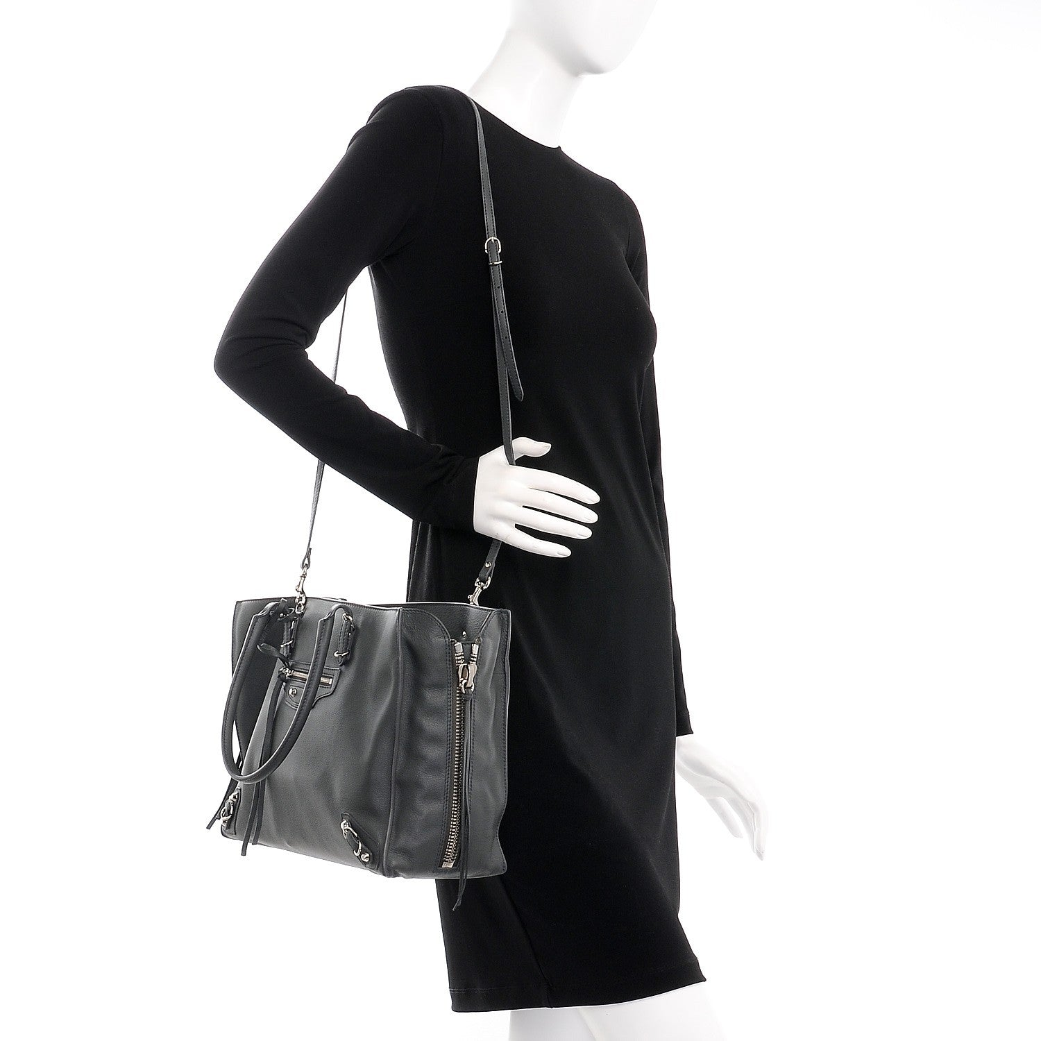 Balenciaga Veau Papier B4 Zip Around Tote Gris Fossile 2 of 8