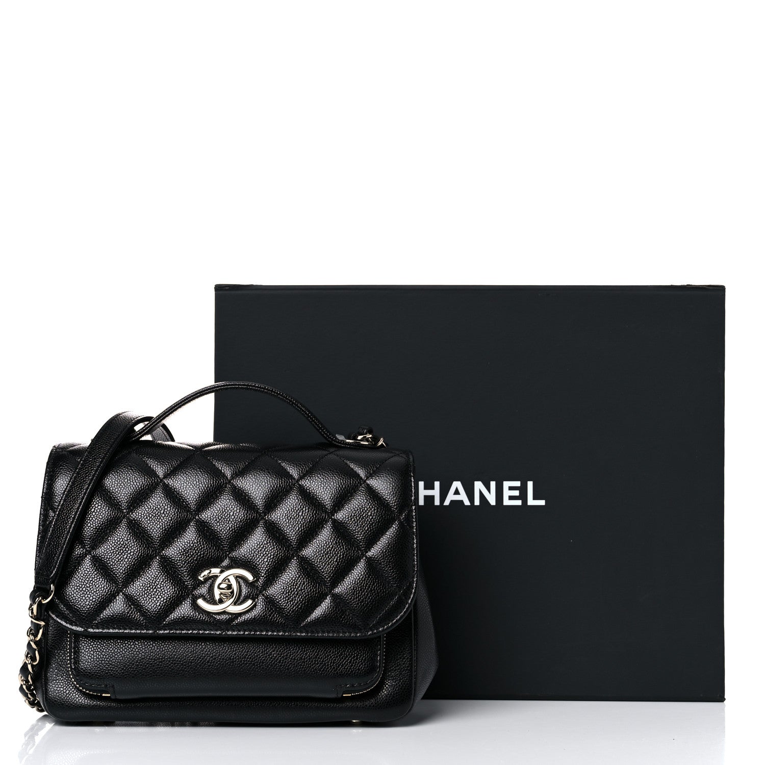 Chanel Caviar Quilted Medium Business Affinity Flap Black 10 of 10