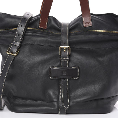 Loewe Lambskin Satchel Black Tan 9 of 15